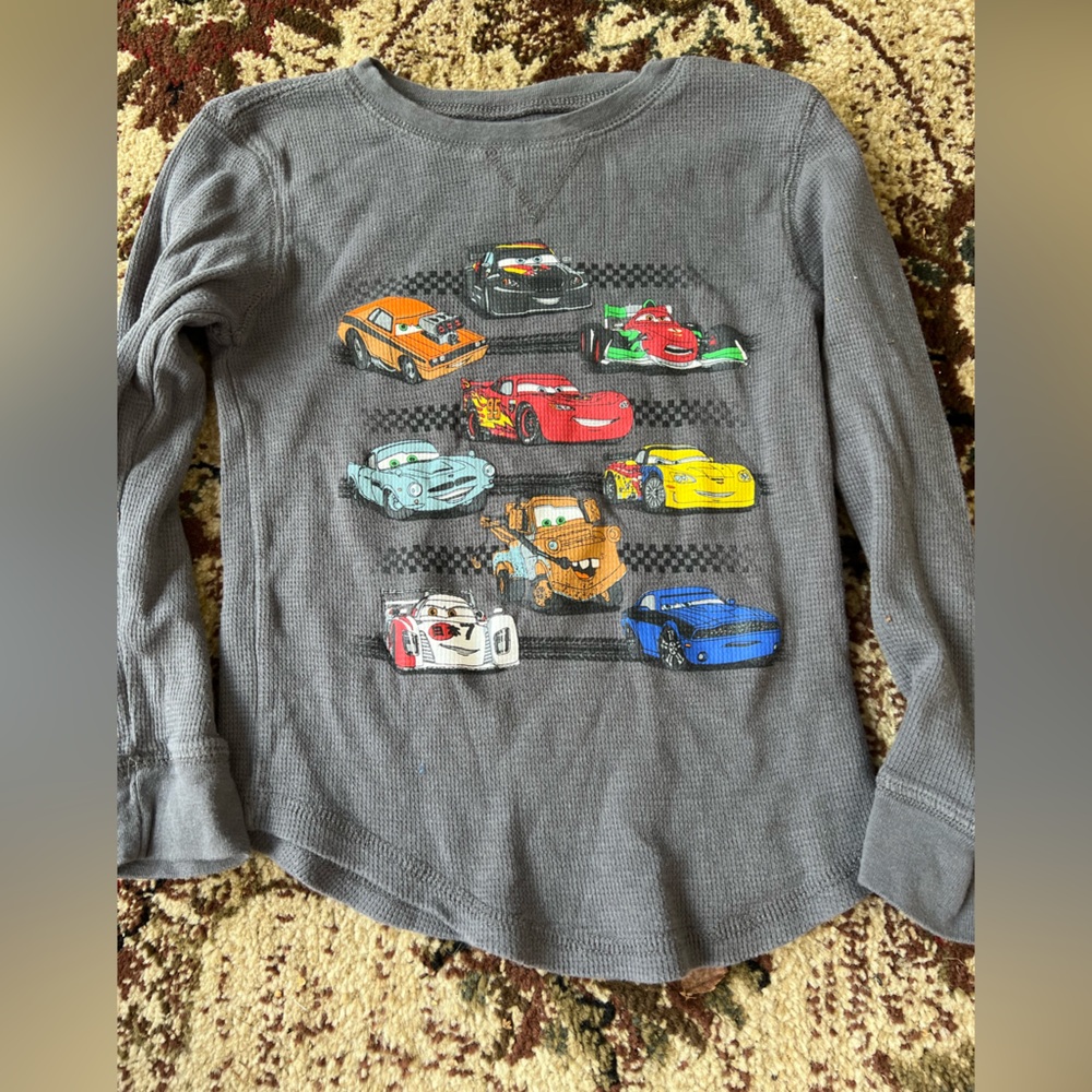 Disney Cars Boys Cotton waffle Long Sleeve Tee